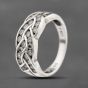 Second Hand Silver Cubic Zirconia Plaited Band Ring 41251559
