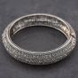 Second Hand Vintage Silver Marcasite Filigree Style Hinged Bangle 41251563