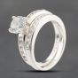 Second Hand Silver Cubic Zirconia Bridal Set Rings 41251568