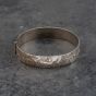 Second Hand Silver Wide Engraved Hinged Bangle 41251581