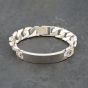 Second Hand Silver Heavy Curb 9 Inch Flat Link Identity Bracelet 41251583