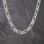 Second Hand Silver Heavy One Plus One 22 Inch Figaro Chain 41251584