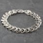 Second Hand Silver Heavy 9 Inch Curb Chain Bracelet 41251597