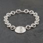 Second Hand Silver 8.5 Inch Identity Bracelet 41251613