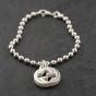 Second Hand Silver Gucci 7 Inch Bead Bracelet 41251658