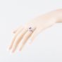 Second Hand Sterling Silver Purple & White Cubic Zirconia Oval Cluster Ring 41251661