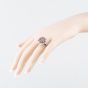 Second Hand Sterling Silver Garnet & White Zircon Large Flower Cluster Ring 41251665