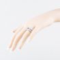 Second Hand Sterling Silver Tanzanite Cubic Zirconia & White Cubic Zirconia Three Row Ring 41251668