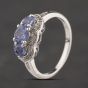 Second Hand Sterling Silver Tanzanite & White Topaz Dress Ring 41251670