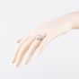 Second Hand Sterling Silver Green Amethyst & Cubic Zirconia Cluster Ring 41251677