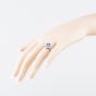 Second Hand Sterling Silver Blue & White Cubic Zirconia Cluster Ring 41251685
