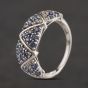 Second Hand Sterling Silver Blue Cubic Zirconia Band Ring 41251687