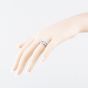 Second Hand Sterling Silver Blue & White Cubic Zirconia Three Row Ring 41251689