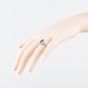 Second Hand Sterling Silver Purple & White Cubic Zirconia Marquise Shape Cluster Ring 41251692