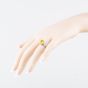 Second Hand Sterling Silver Yellow & White Cubic Zirconia Oval Shoulder Set Dress Ring 41251693