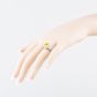Second Hand Sterling Silver Yellow & White Cubic Zirconia Oval Shoulder Set Dress Ring 41251694