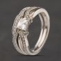 Second Hand Sterling Silver White Cubic Zirconia Bridal Ring Set 41251699