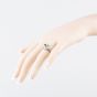 Second Hand Sterling Silver Cubic Zirconia & Tourmaline Fancy Cluster Ring 41251701