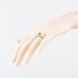 Second Hand Sterling Silver Green Glass & White Cubic Zirconia Shoulder Set Dress Ring 41251704