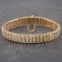 Second Hand 9ct Yellow Gold 4.25ct Brilliant Cut Diamond Four Row 7 Inch Bracelet 41281063
