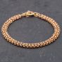 Second Hand 9ct Rose Gold Flexible 7 Inch Bar Chain Bracelet 41281273