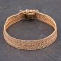 Second Hand 9ct Rose Gold Four Row 7 Inch Curb Chain Bracelet 41281274