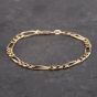 Second Hand 9ct Yellow Gold 7.5 Inch Figaro Chain Bracelet 41281402