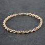 Second Hand 9ct Yellow Gold 7.5 Inch Rope Chain Bracelet 41281418