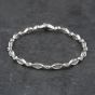 Second Hand 18ct White Gold 1.53ct Diamond Baguette & Brilliant Cut 7 Inch Tennis Bracelet 41281437