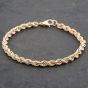 Second Hand 9ct Yellow Gold 7.5 Inch Rope Chain Bracelet 41281460
