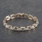 Second Hand 9ct Two Colour Gold 0.33ct Diamond Set 7 Inch Bar Bracelet 41281480