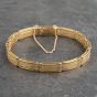 Second Hand 9ct Yellow Gold Flexible Bar Section 7.5 Inch Bracelet 41281505