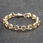 Second Hand 9ct Yellow Gold Patterned 7.5 Inch Belcher Chain Bracelet 41281509