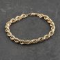 Second Hand 9ct Yellow Gold 8 Inch Rope Chain Bracelet 41281527