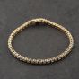 Second Hand 9ct Yellow Gold 5.00ct Brilliant Cut Diamond 7 Inch Tennis Bracelet 41281530