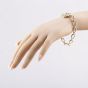 Second Hand Vintage 9ct Rose Gold Padlock & Safety Chain 7 Inch Curb Chain Bracelet 41281559