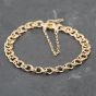 Second Hand 9ct Yellow Gold Double 7.5 Inch Curb Chain Bracelet 41281564