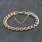 Second Hand Vintage 9ct Yellow Gold 7.5 Inch Curb Chain Bracelet 41281565