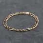 Second Hand 9ct Yellow Gold 6.5 Inch Figaro Chain Bracelet 41281566