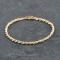 Second Hand 9ct Yellow Gold 7 Inch Rope Chain Bracelet 41281567