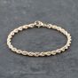 Second Hand 9ct White Gold 7.5 Inch Rope Chain Bracelet 41281568
