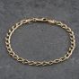 Second Hand 9ct Yellow Gold 7.5 Inch Curb Chain Bracelet 41281603