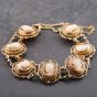Second Hand 9ct Rose Gold 7 Inch Cameo Bracelet 41281610