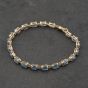Second Hand 9ct Yellow Gold Blue Topaz 7 Inch Bracelet 41281612