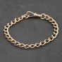 Second Hand 9ct Rose Gold 8 Inch Curb Chain Bracelet 41281624