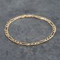 Second Hand 9ct Yellow Gold 8.5 Inch Figaro Chain Bracelet 41281626