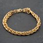 Second Hand 9ct Yellow Gold Fancy 7 Inch Curb Chain Bracelet 41281627
