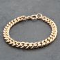 Second Hand 9ct Yellow Gold Graduating 7 Inch Curb Chain Bracelet 41281641