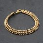 Second Hand 9ct Yellow Gold Double 7.5 Inch Curb Chain Bracelet 41281646