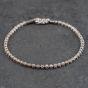 Second Hand 9ct White Gold 1.00ct Diamond 7.5 Inch Tennis Bracelet 41281653